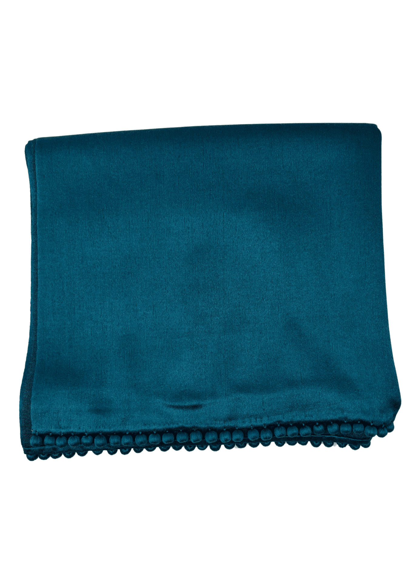 Bajra Silk Ball Stole - Vermillion