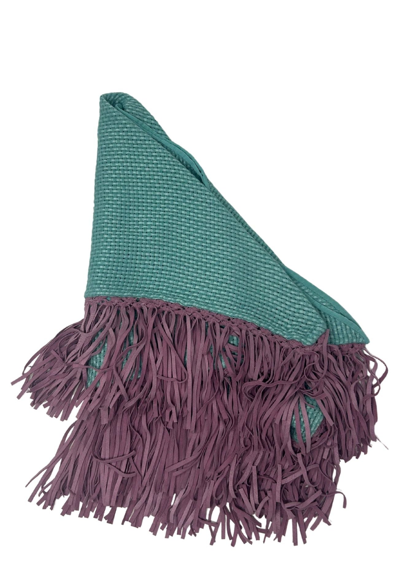 Bajra Tiny Basket Weave Scarf Lupine Blue 186507 - 4572 - Vermillion