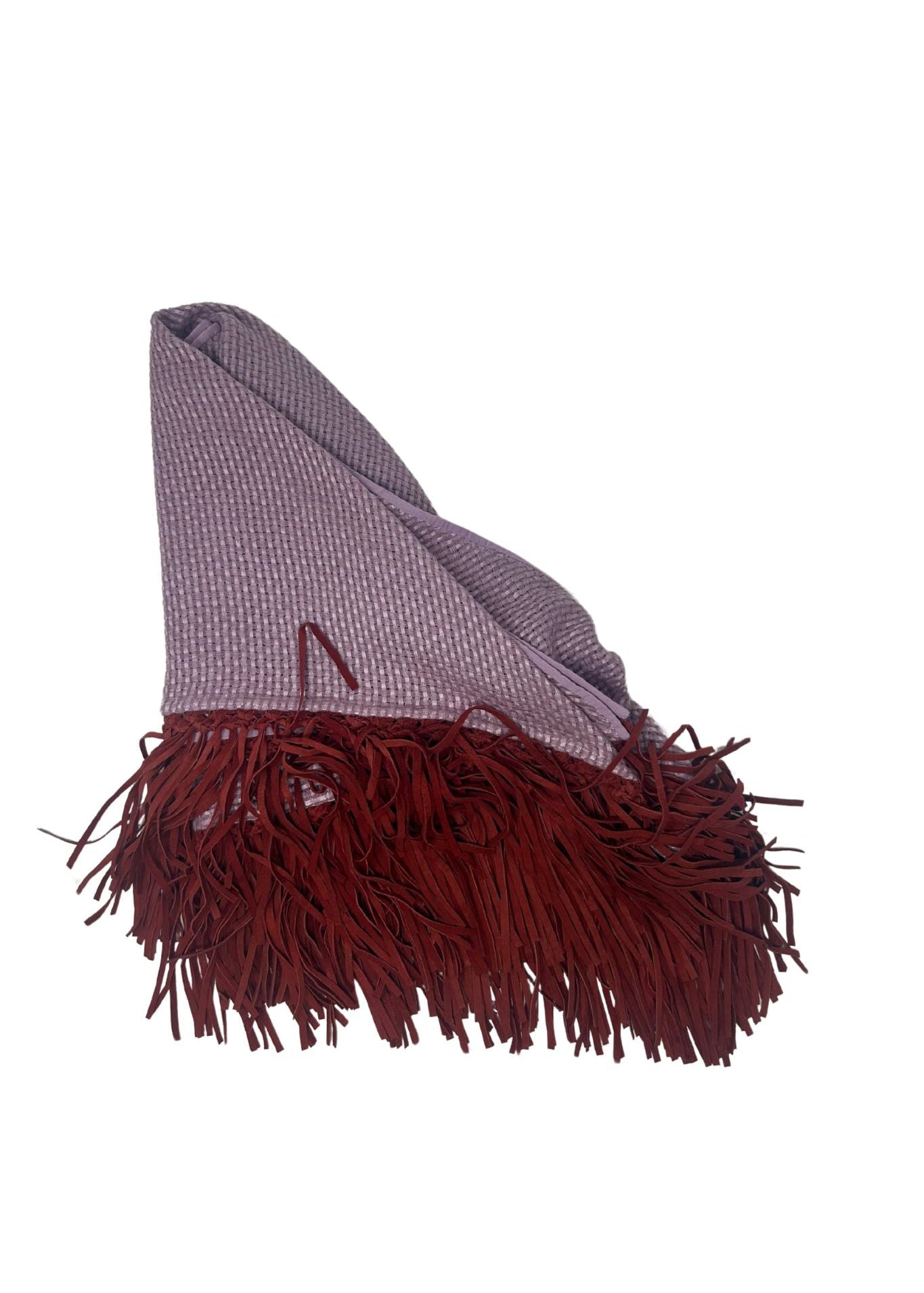 Bajra Tiny Basket Weave Scarf Sweet Lavender 186507 - 4562 - Vermillion