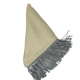 Bajra Tiny Basket Weave Triangle Scarf - Vermillion