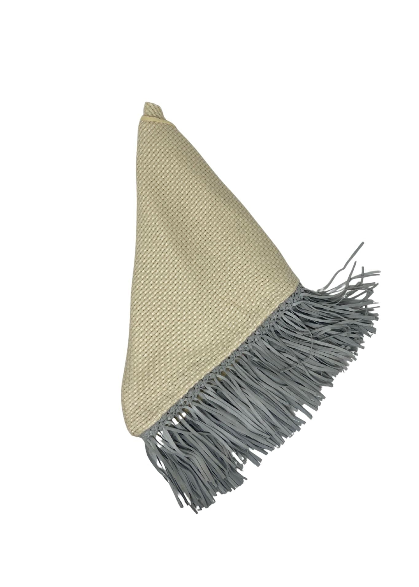 Bajra Tiny Basket Weave Triangle Scarf - Vermillion