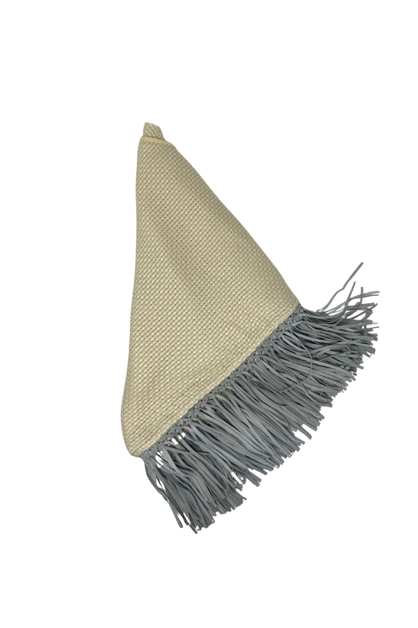 Bajra Tiny Basket Weave Triangle Scarf - Vermillion