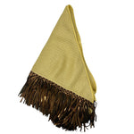 Bajra Tiny Basket Weave Triangle Scarf - Vermillion