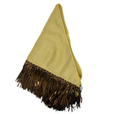 Bajra Tiny Basket Weave Triangle Scarf - Vermillion