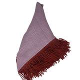 Bajra Tiny Basket Weave Triangle Scarf - Vermillion