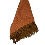 Bajra Tiny Basket Weave Triangle Scarf - Vermillion
