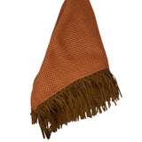Bajra Tiny Basket Weave Triangle Scarf - Vermillion