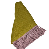 Bajra Tiny Basket Weave Triangle Scarf - Vermillion