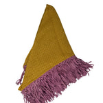 Bajra Tiny Basket Weave Triangle Scarf - Vermillion