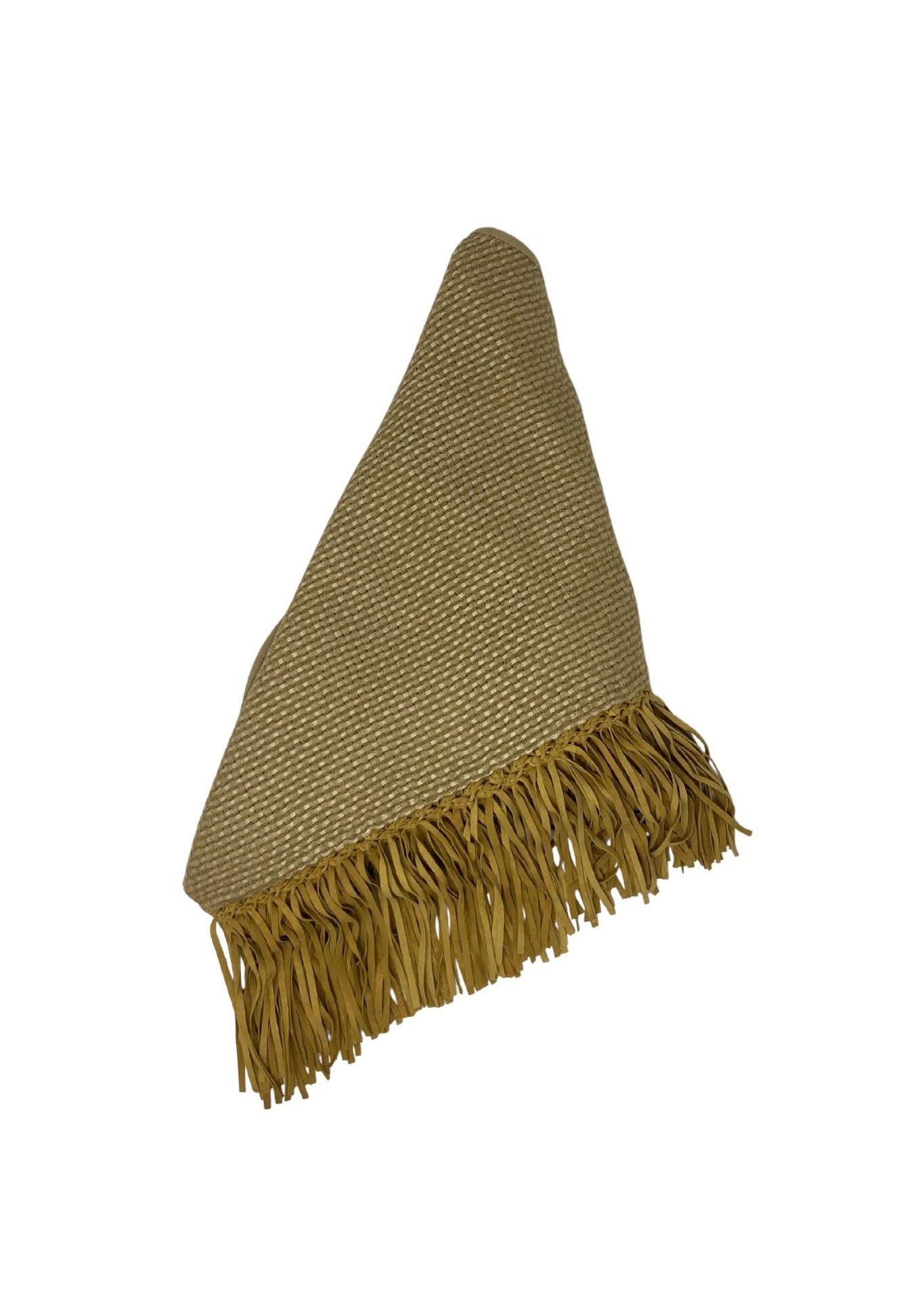 Bajra Tiny Basket Weave Triangle Scarf - Vermillion