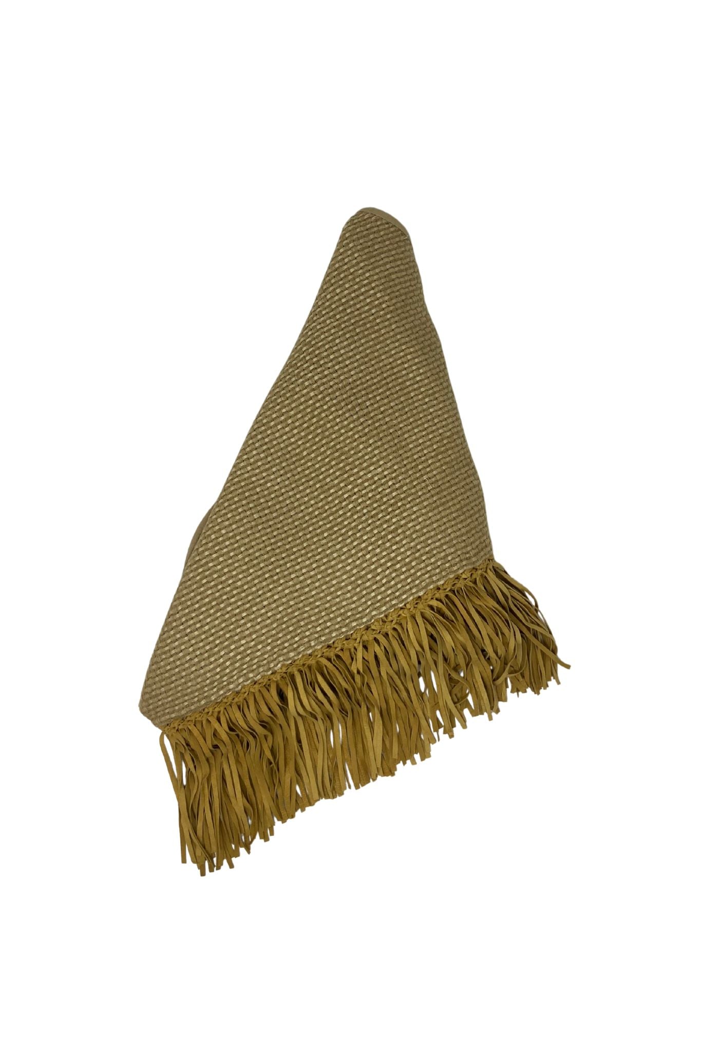 Bajra Tiny Basket Weave Triangle Scarf - Vermillion