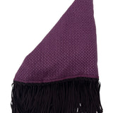 Bajra Tiny Basket Weave Triangle Scarf - Vermillion