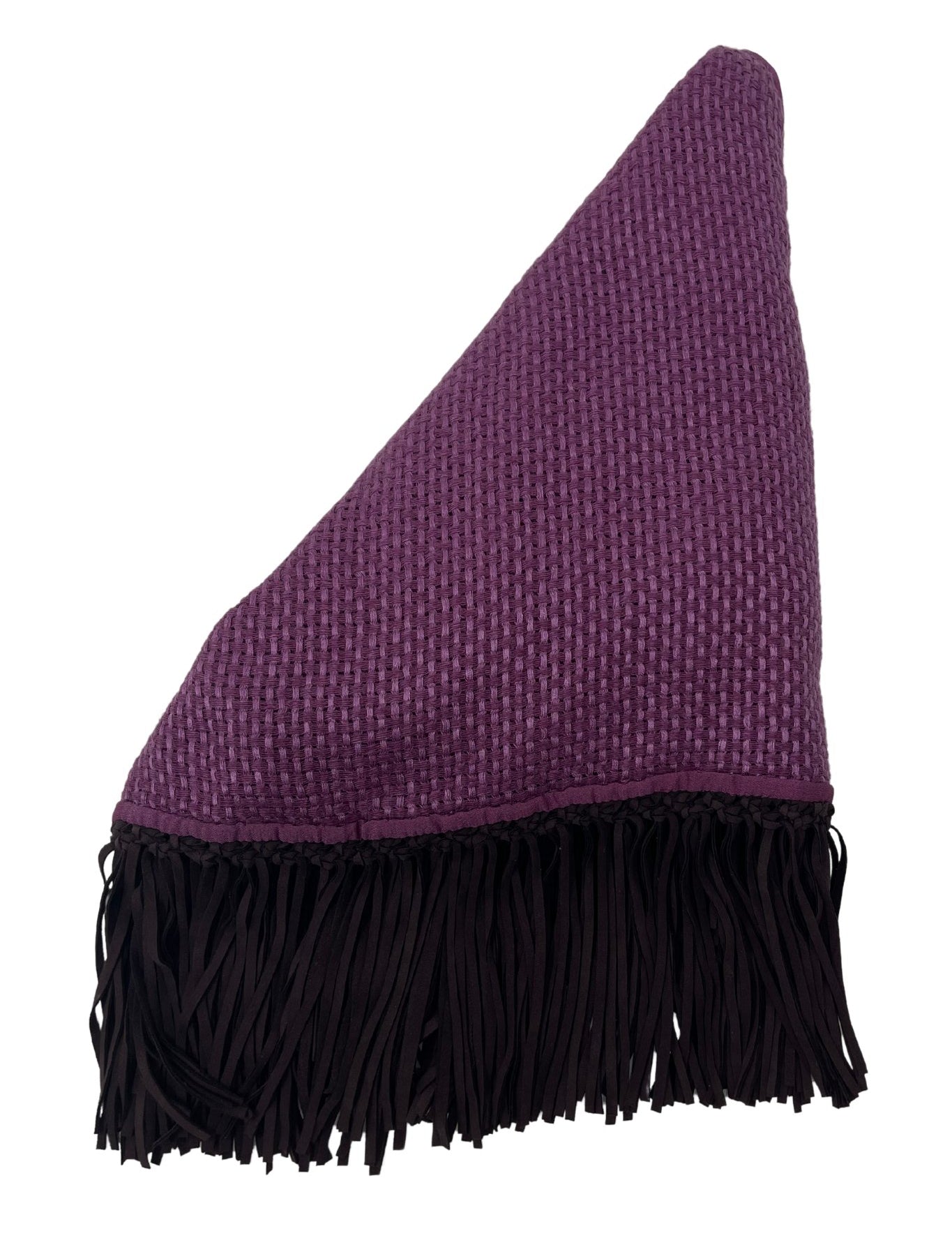 Bajra Tiny Basket Weave Triangle Scarf - Vermillion