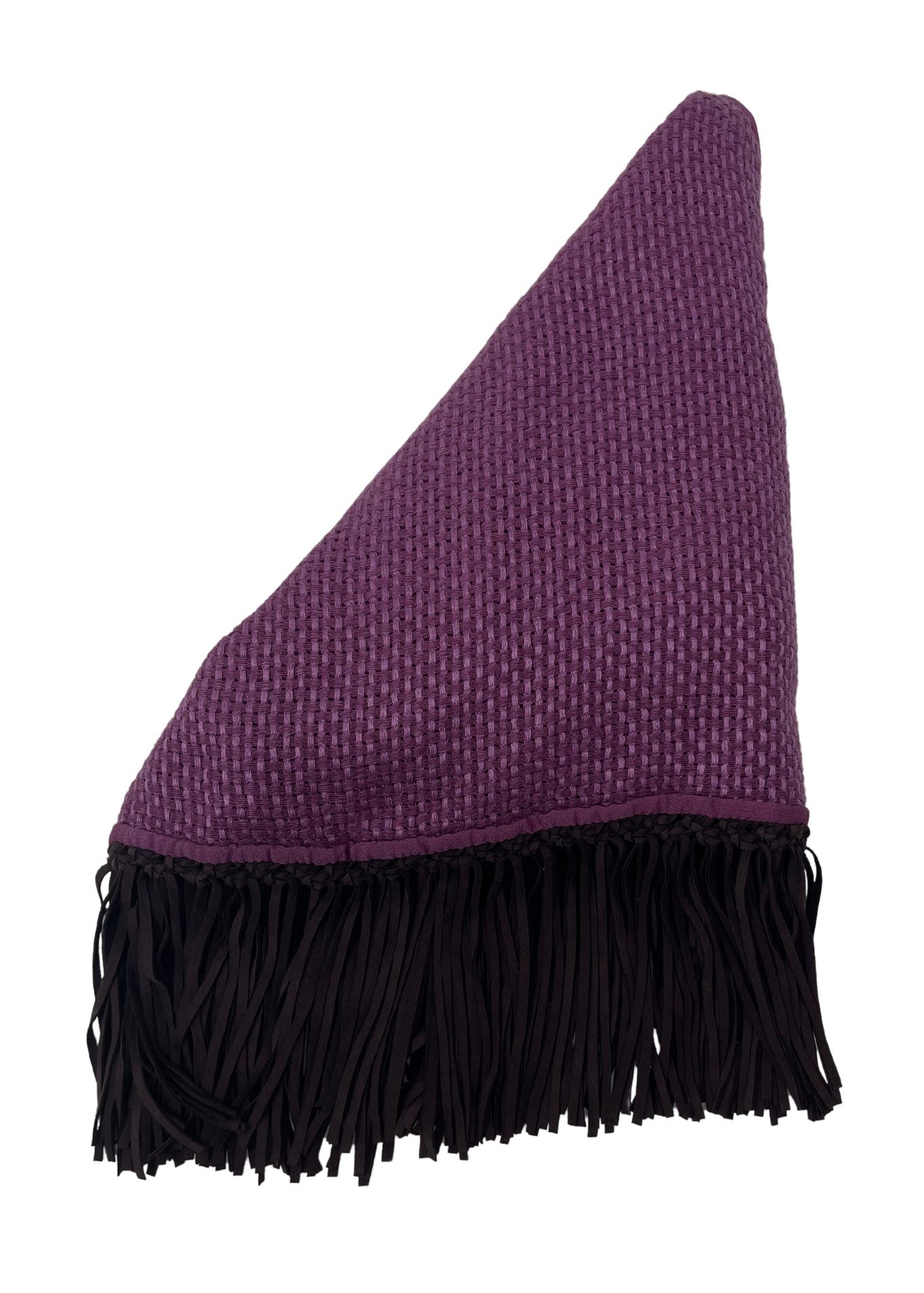 Bajra Tiny Basket Weave Triangle Scarf - Vermillion