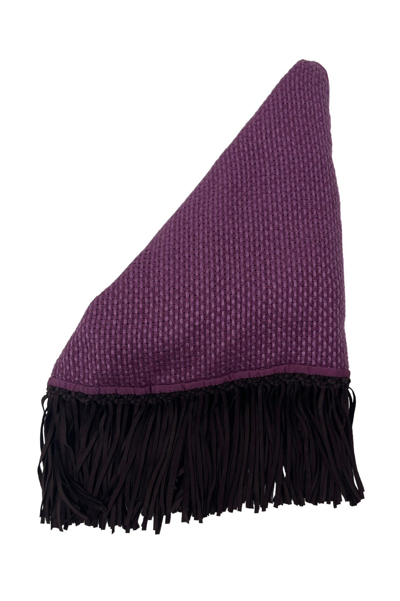 Bajra Tiny Basket Weave Triangle Scarf - Vermillion