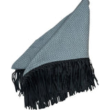 Bajra Tiny Basket Weave Triangle Scarf - Vermillion