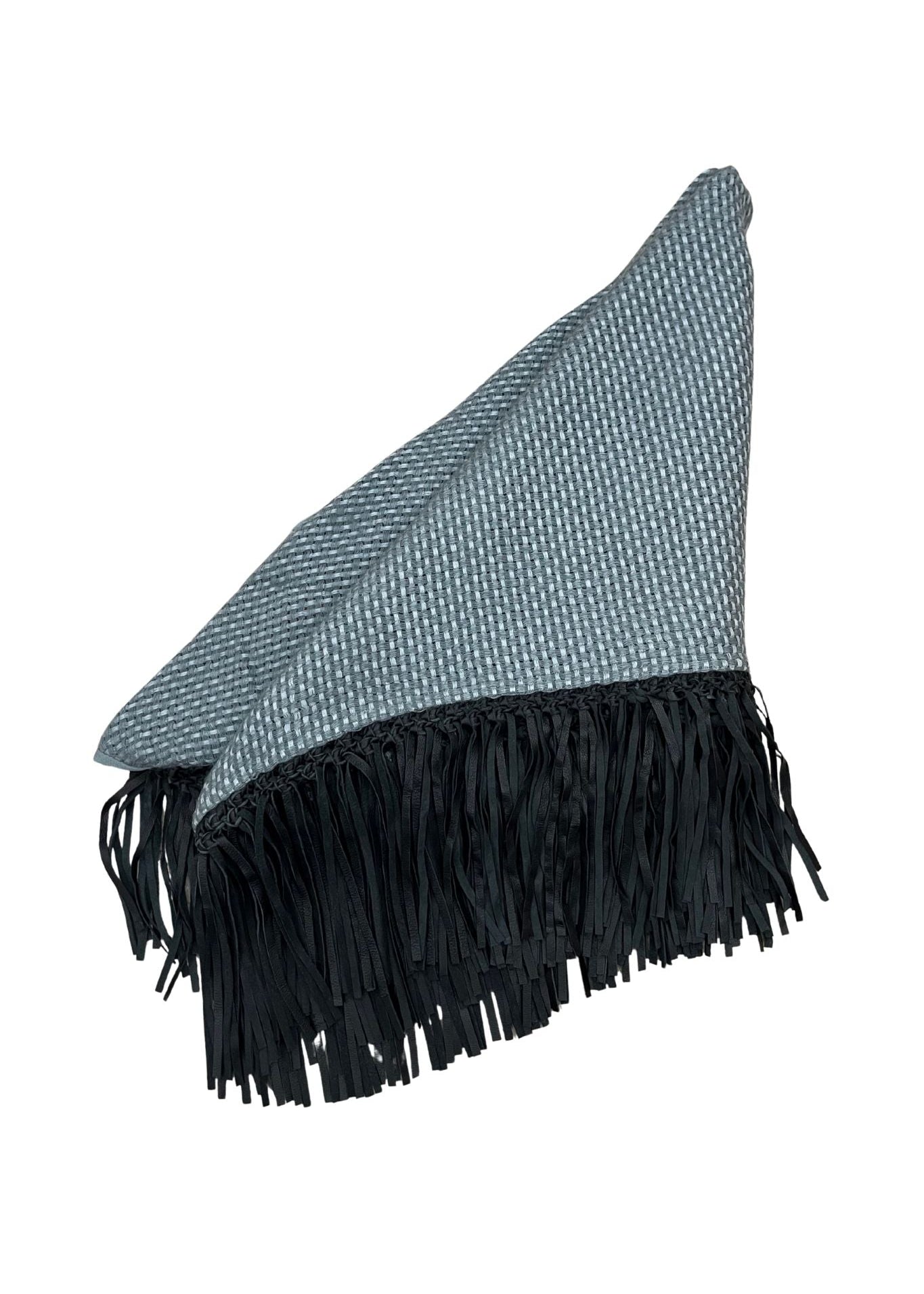 Bajra Tiny Basket Weave Triangle Scarf - Vermillion