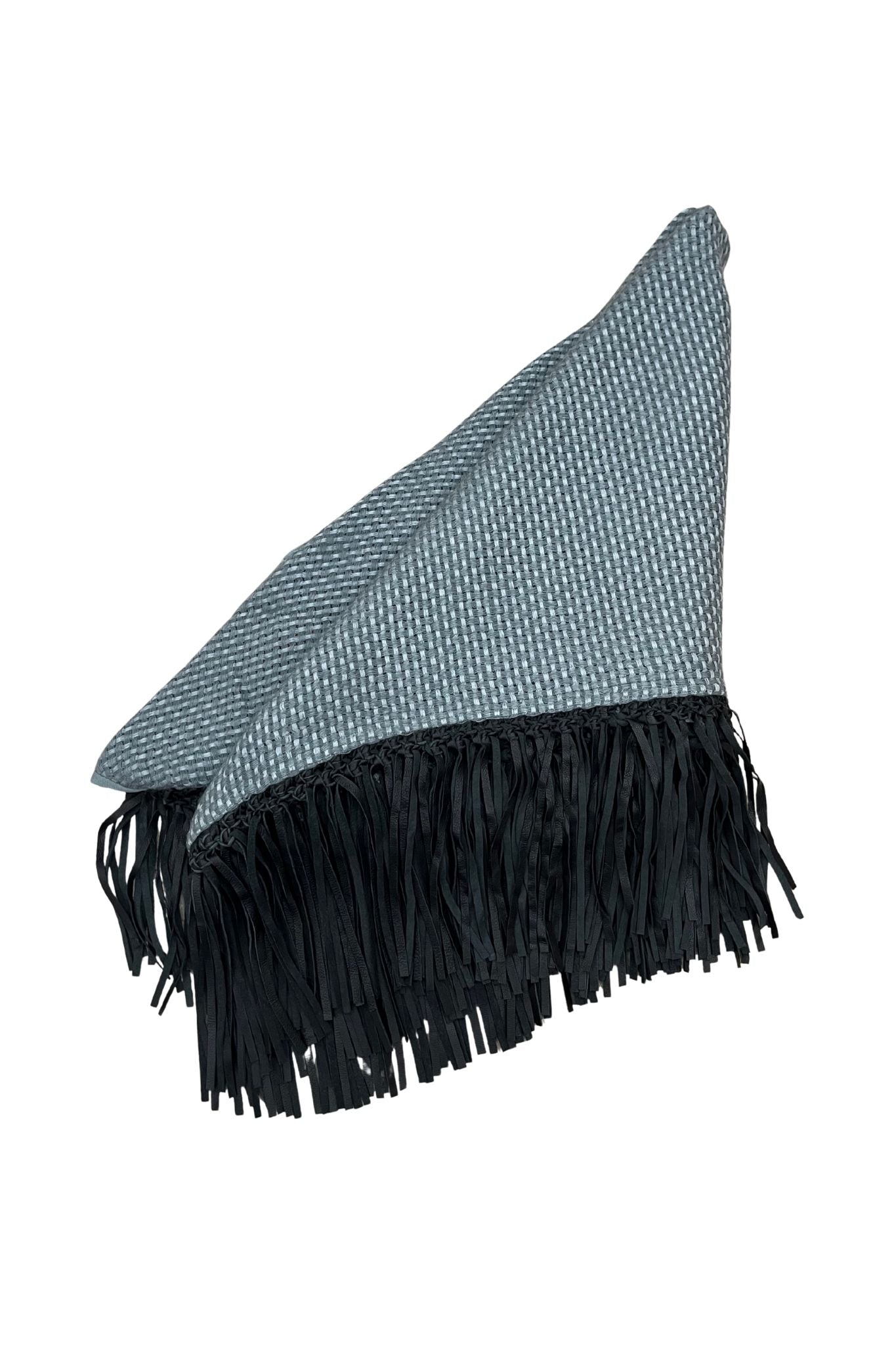 Bajra Tiny Basket Weave Triangle Scarf - Vermillion