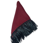 Bajra Tiny Basket Weave Triangle Scarf - Vermillion