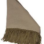 Bajra Tiny Basket Weave Triangle Scarf w/ Fringe - Vermillion