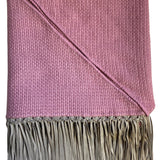 Bajra Tiny Basket Weave Triangle Scarf w/ Fringe - Vermillion