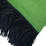 Bajra Tiny Basket Weave Triangle Scarf w/ Fringe - Vermillion