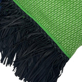 Bajra Tiny Basket Weave Triangle Scarf w/ Fringe - Vermillion