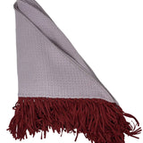Bajra Tiny Basket Weave Triangle Scarf w/ Fringe - Vermillion