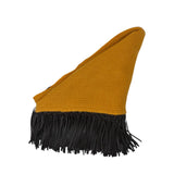 Bajra Tiny Basket Weave Triangle Scarf w/ Fringe - Vermillion