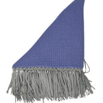 Bajra Tiny Basket Weave Triangle Scarf w/ Fringe - Vermillion