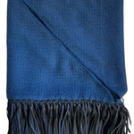Bajra Tiny Basket Weave Triangle Scarf w/ Fringe - Vermillion