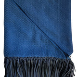 Bajra Tiny Basket Weave Triangle Scarf w/ Fringe - Vermillion
