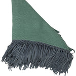 Bajra Tiny Basket Weave Triangle Scarf w/ Fringe - Vermillion