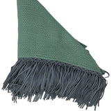 Bajra Tiny Basket Weave Triangle Scarf w/ Fringe - Vermillion