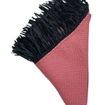 Bajra Tiny Basket Weave Triangle Scarf w/ Fringe - Vermillion