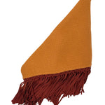 Bajra Tiny Basket Weave Triangle Scarf w/ Fringe - Vermillion