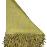Bajra Tiny Basket Weave Triangle Scarf w/ Fringe - Vermillion