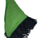 Bajra Tiny Basket Weave Triangle Scarf w/ Fringe - Vermillion