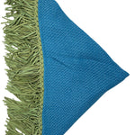 Bajra Tiny Basket Weave Triangle Scarf w/ Fringe - Vermillion