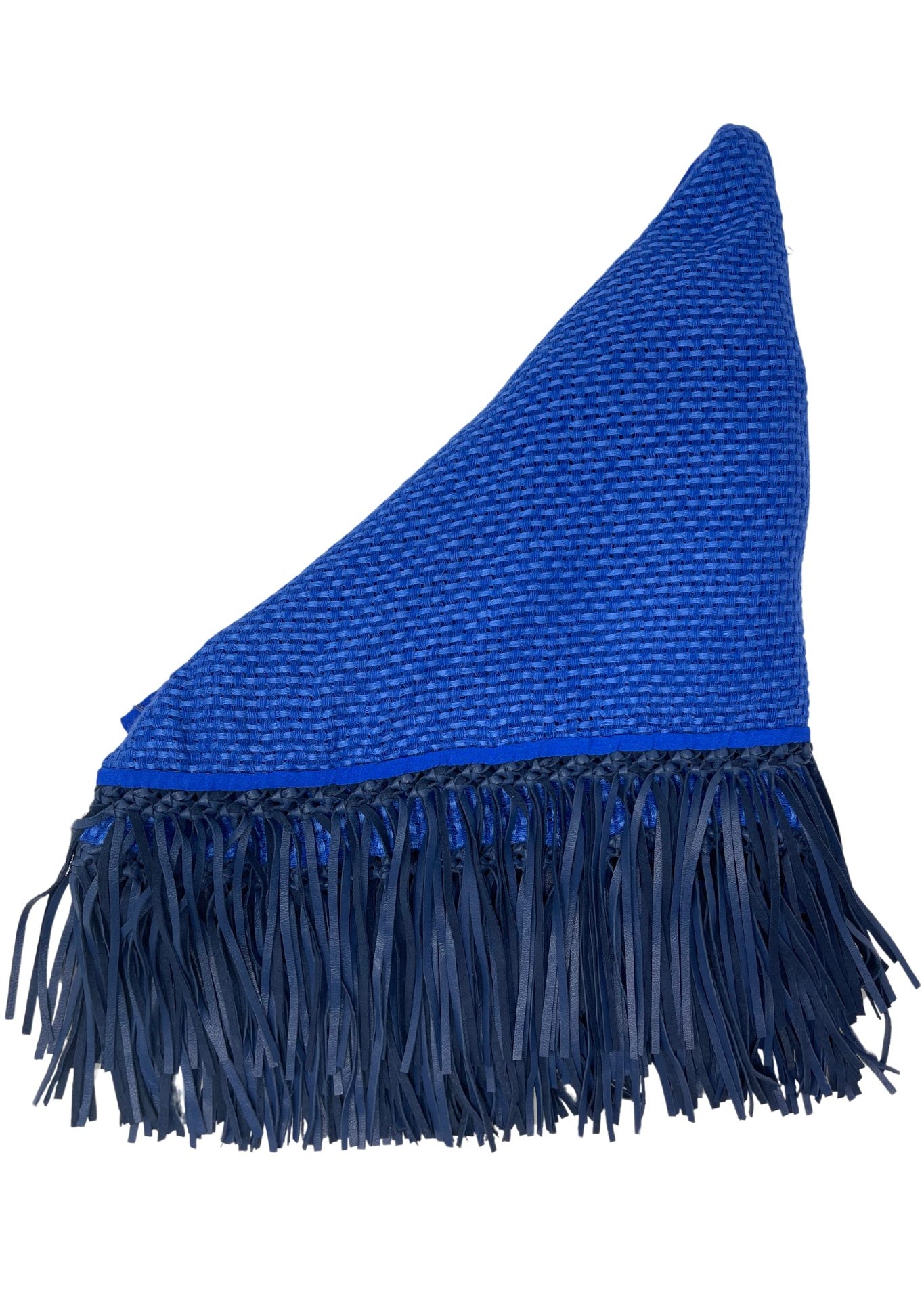 Bajra Tiny Basketweave Triangle Scarf - Vermillion