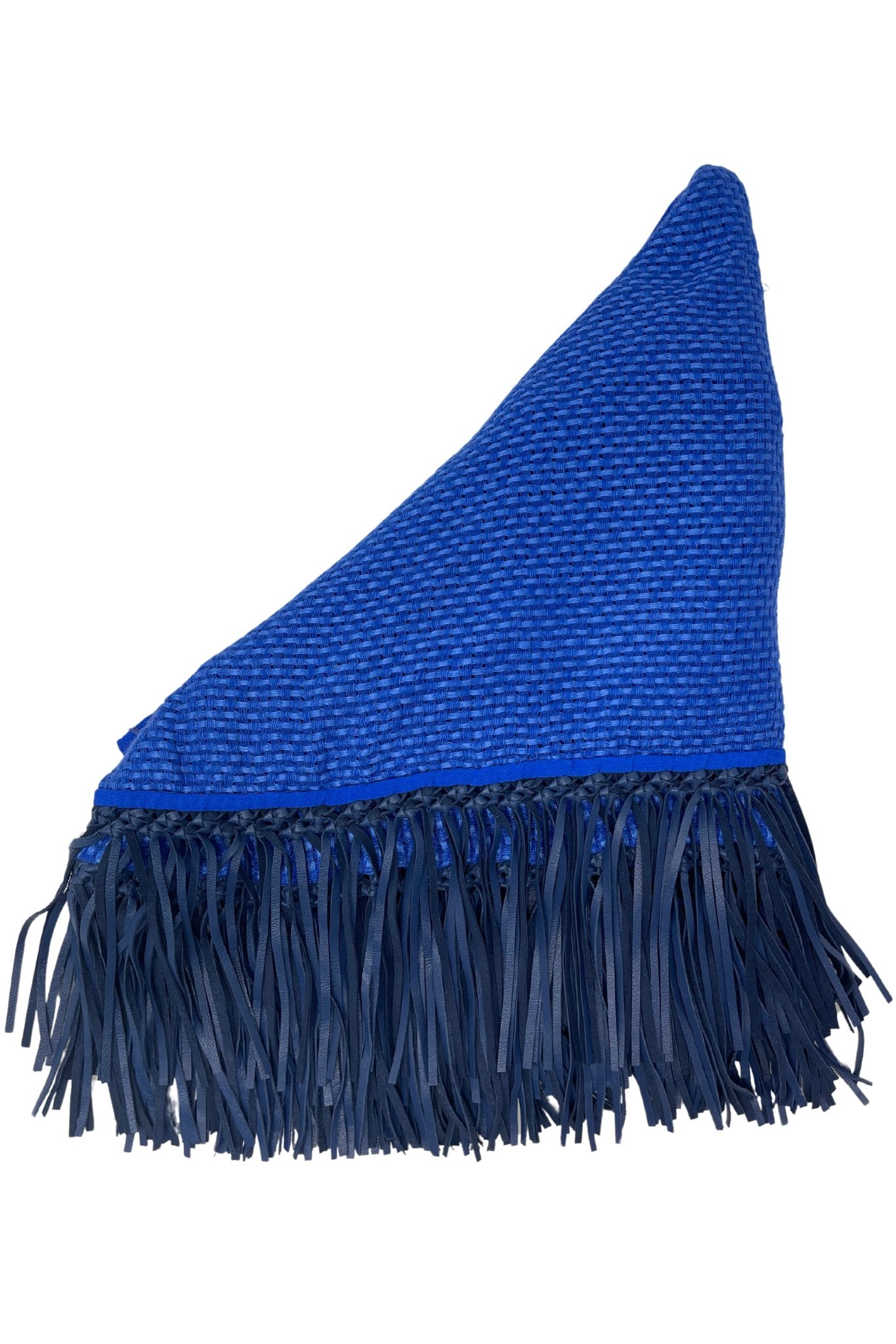 Bajra Tiny Basketweave Triangle Scarf - Vermillion