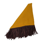 Bajra Tiny Basketweave Triangle Scarf w/ Fringe - Vermillion