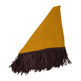 Bajra Tiny Basketweave Triangle Scarf w/ Fringe - Vermillion