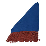 Bajra Tiny Basketweave Triangle Scarf w/ Fringe - Vermillion