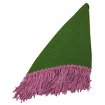 Bajra Tiny Basketweave Triangle Scarf w/ Fringe - Vermillion