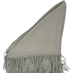 Bajra Tiny Basketweave Triangle Scarf w/ Fringe - Vermillion