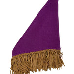 Bajra Tiny Basketweave Triangle Scarf w/ Fringe - Vermillion