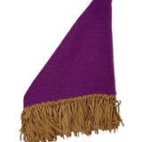 Bajra Tiny Basketweave Triangle Scarf w/ Fringe - Vermillion
