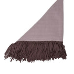 Bajra Tiny Basketweave Triangle Scarf w/ Fringe - Vermillion