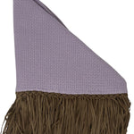 Bajra Tiny Basketweave Triangle Scarf w/ Fringe - Vermillion